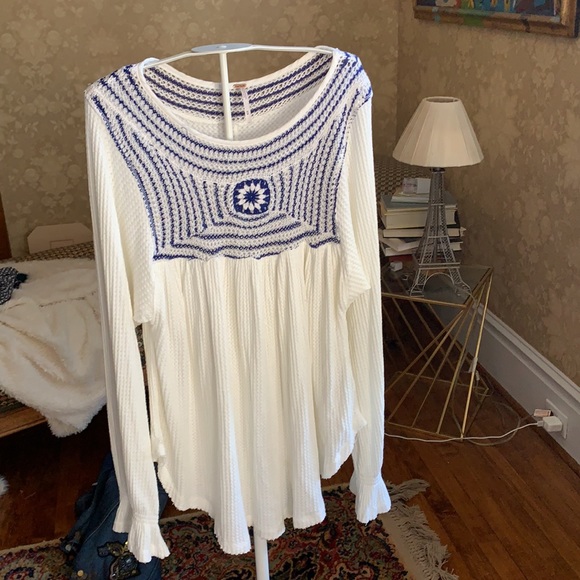 Free‎ people soul mate knit crochet thermal. NWOT. Retail 98 - Picture 3 of 6